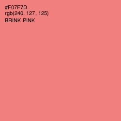 #F07F7D - Brink Pink Color Image